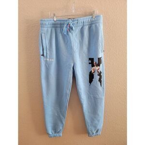 DMX Shoe Palace Womens Jogger Pants Drawstring Stretch Blue XL